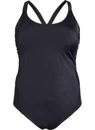 Badedrakt med ryggdetalj, Black