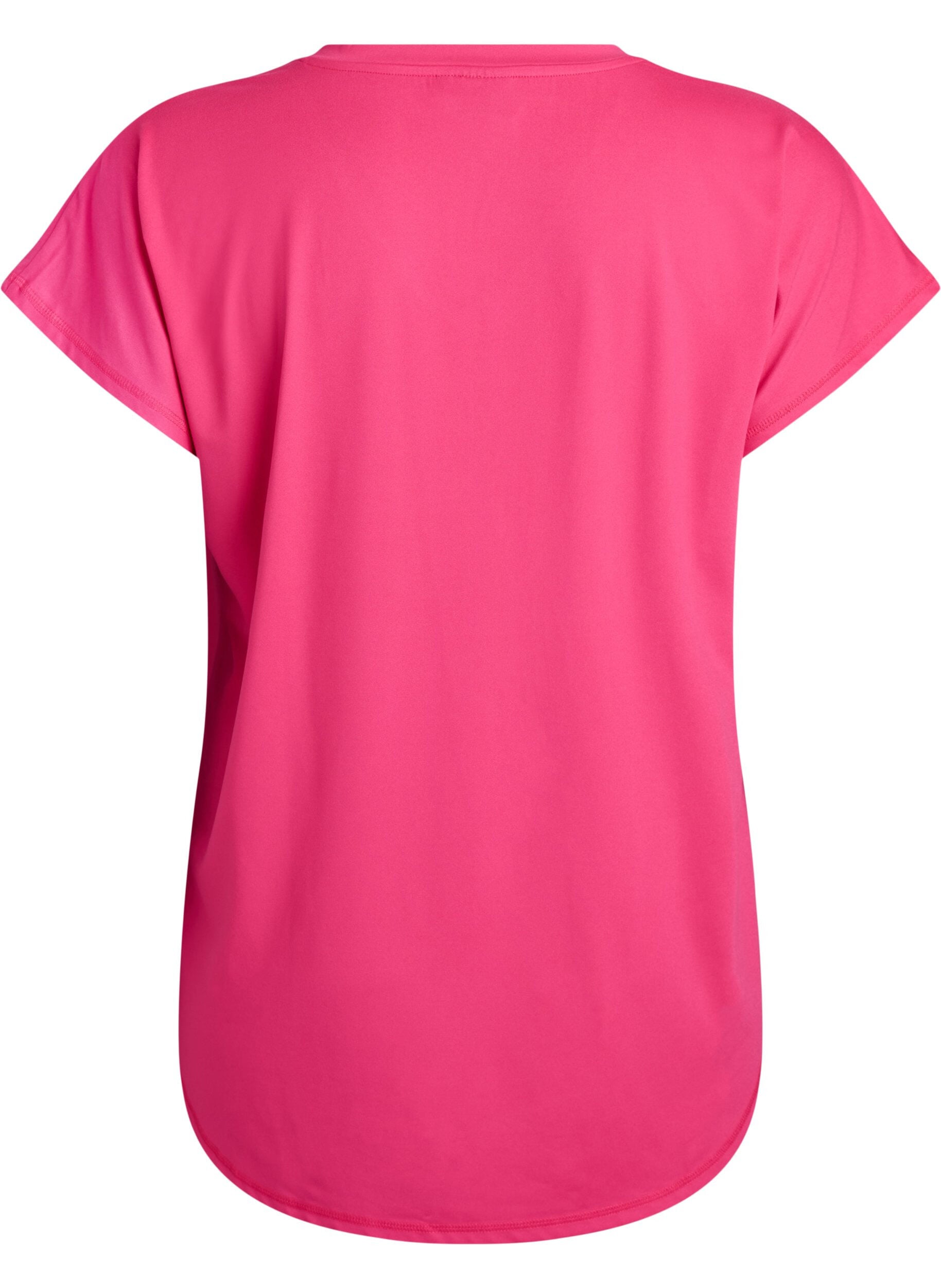 ZizziT-skjorte til trening med V-hals, Rosa, Packshot image number 1