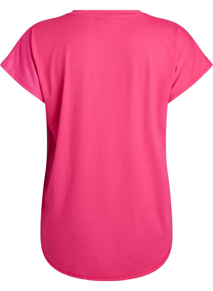 T-skjorte til trening med V-hals, Rosa, Packshot image number 1