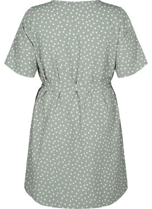 Zizzi FLASH - Kortermet kjole med belte, Iceberg Green Dot, Packshot image number 1