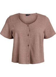Jersey cardigan med korte ermer, Fossil 