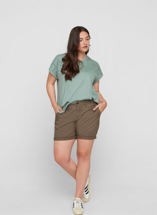 Regular fit shorts med lommer, Tarmac, Model image number 2