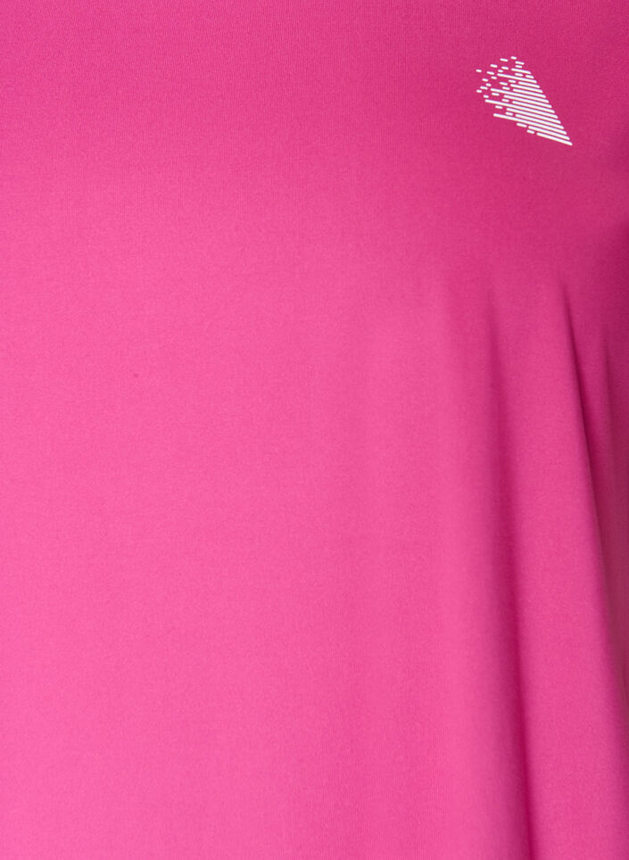 Ensfarget trenings-T-skjorte, Rosa, Packshot image number 2