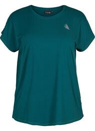 Ensfarget t-skjorte til trening, Deep Teal