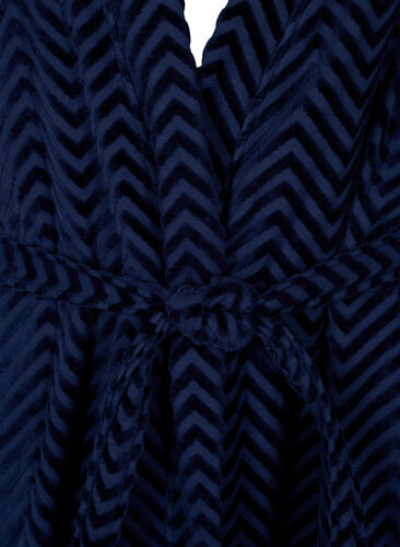Morgenkåpe i bomull, Navy Blazer, Packshot image number 2