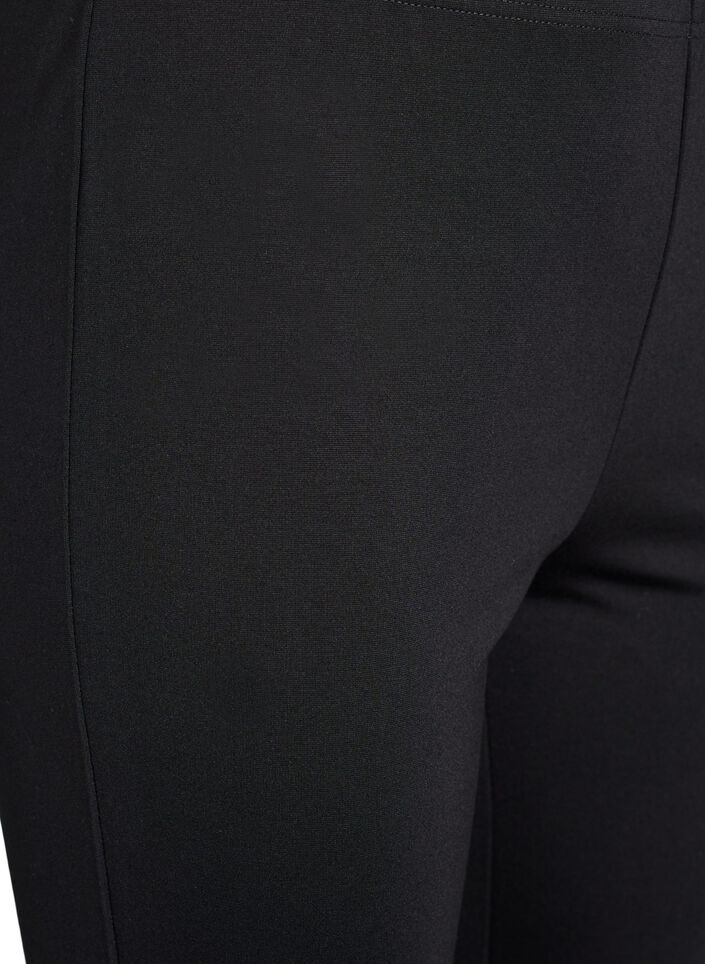 Leggings med splitter og små rhinesteiner, Svart, Packshot image number 2