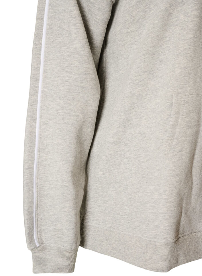 Hettegenser med brodert motiv, Gr&aring;, Packshot image number 4