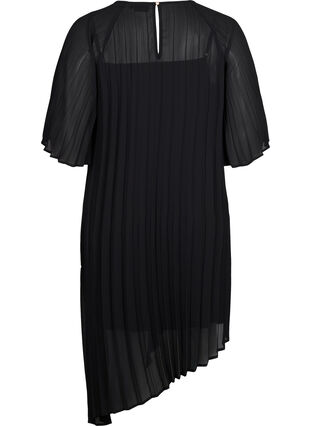 Kjole med 2/4-ermer og A-form, Black, Packshot image number 1