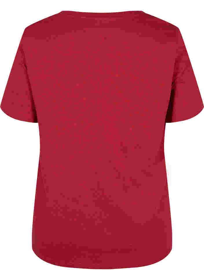 T-skjorte i bomull med trykk, Chinese Red Arisona, Packshot image number 1