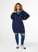 Lang, fargeblokket sweatshirt, Navy B. Color Block, Model image number 2
