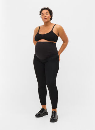 Zizzi Jeggings med baklommer til gravide, Black, Model image number 0