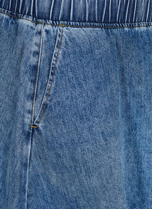 Zizzi Kort denim skaterskjørt, Blue Denim, Packshot image number 2