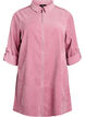 Cordkjole med glidelås og 3/4-ermer, Rosa, Packshot image number 0