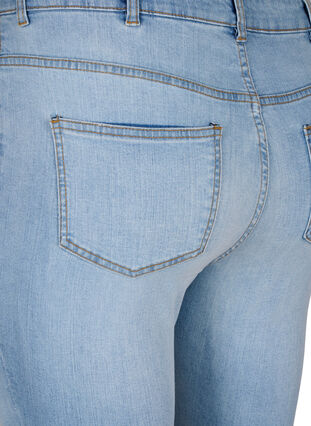 Slim-fit jeans med slitte detaljer, Light Blue, Packshot image number 3