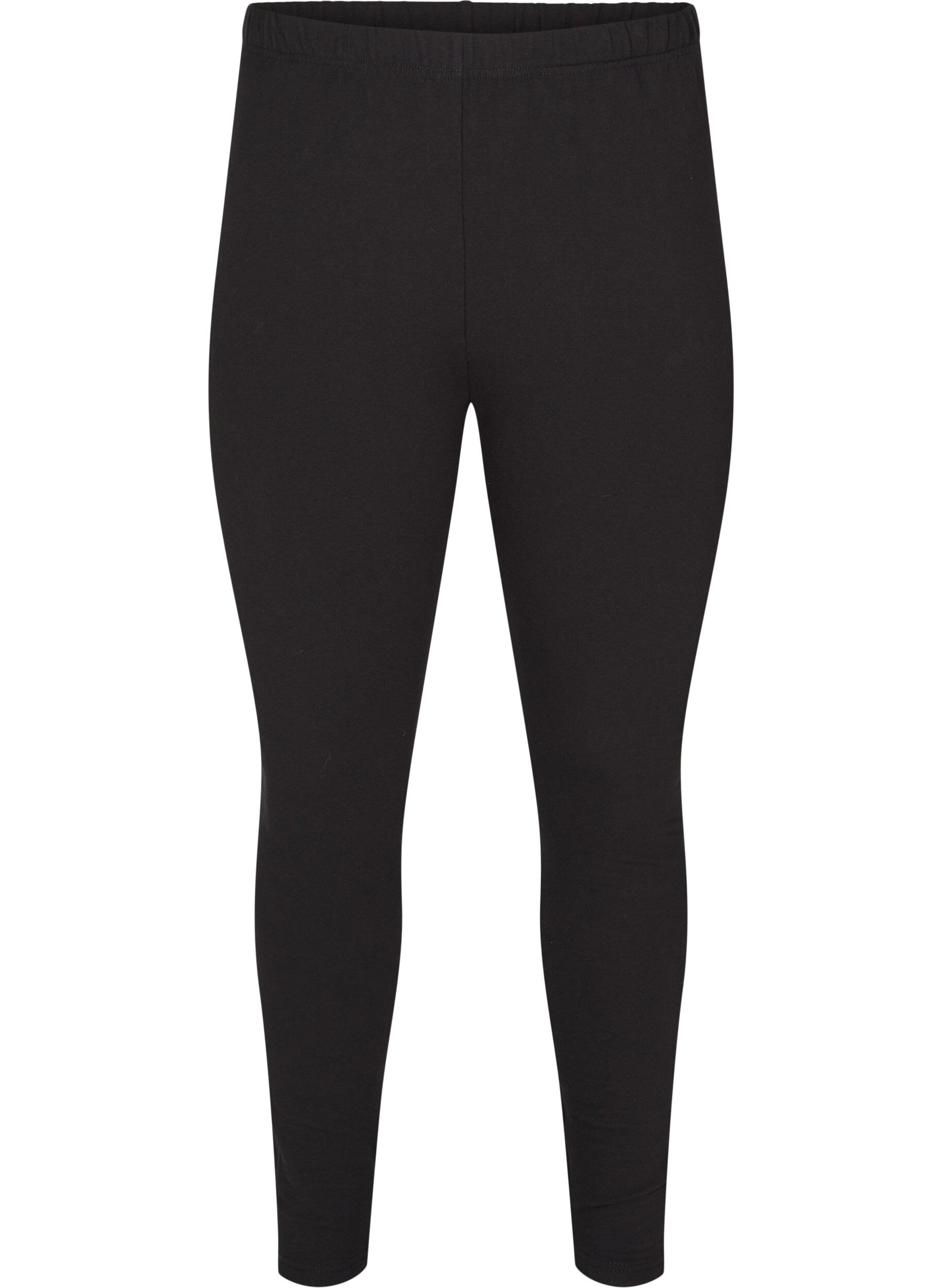 Leggings i bomull med f&ocirc;r