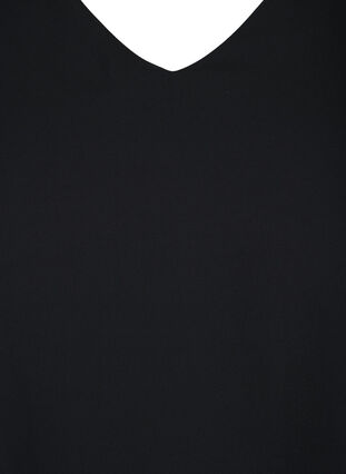 Langermet bluse med V-hals, Black, Packshot image number 2