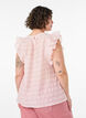Ermel&oslash;s bluse med tekstur og volanger, Rosa, Model image number 2