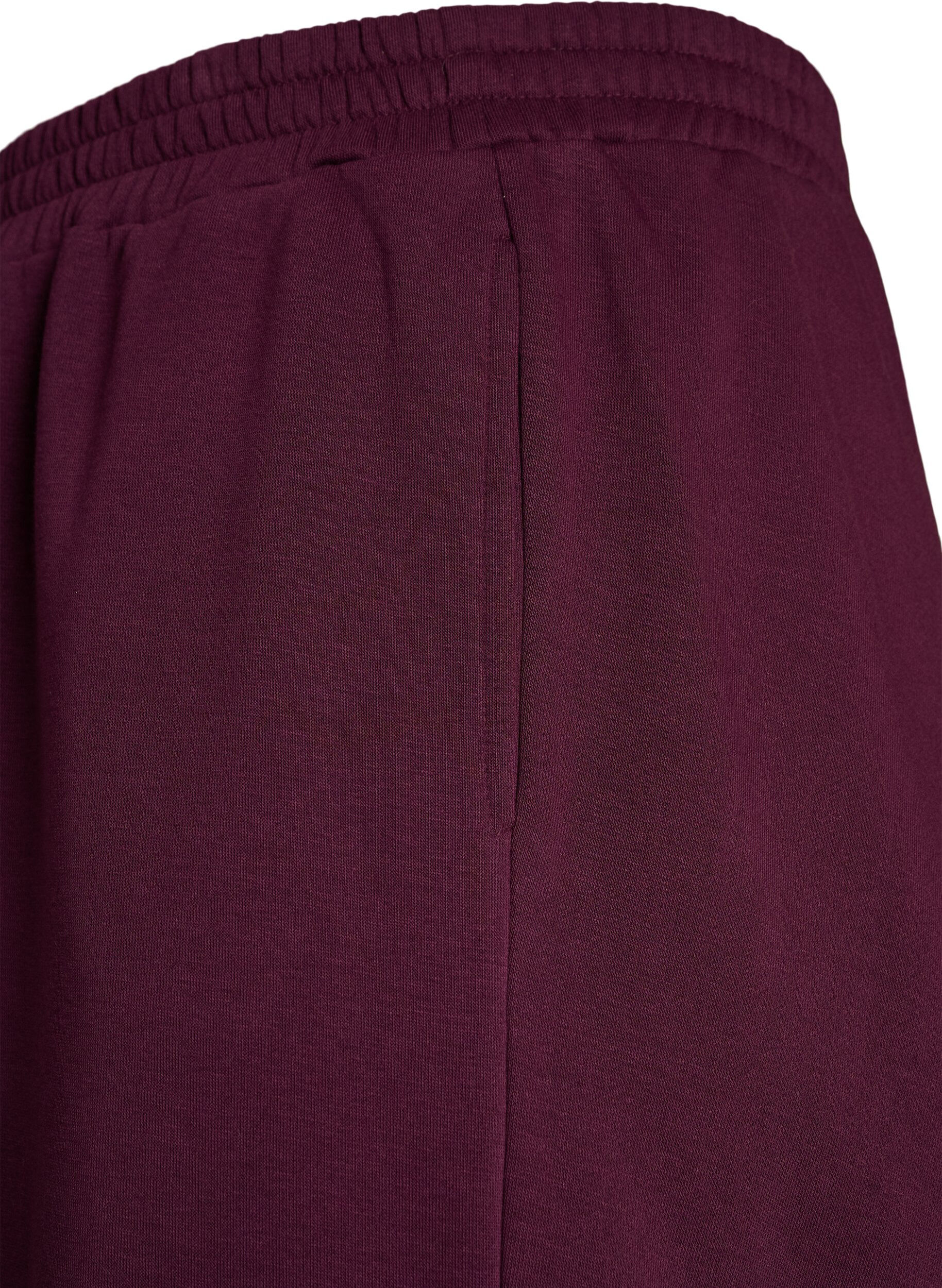ZizziSweatpants med h&oslash;y midje og vide ben, Lilla, Packshot image number 2
