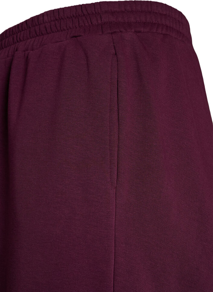 Sweatpants med h&oslash;y midje og vide ben, Lilla, Packshot image number 2