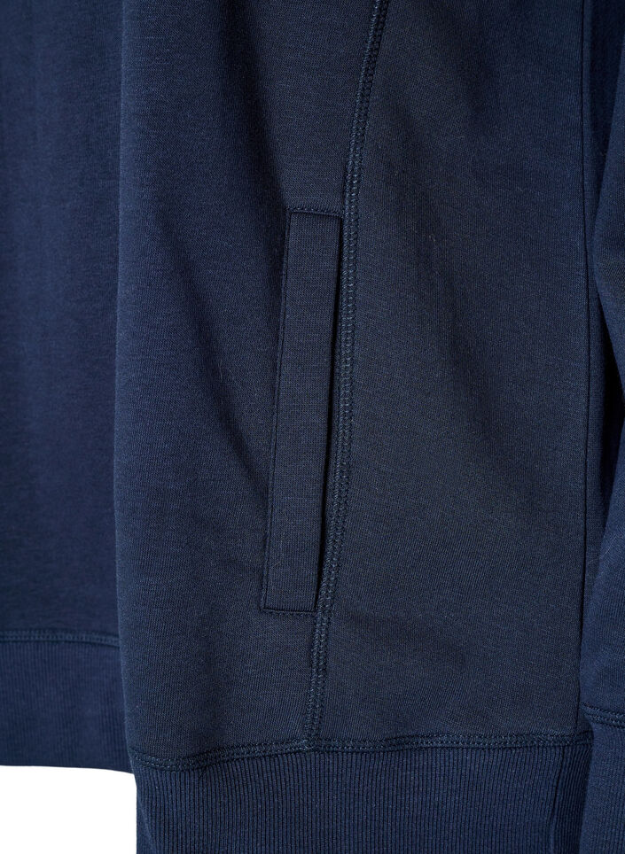 Genser med h&oslash;y hals og lommer, Bl&aring;, Packshot image number 3
