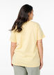Basic T-skjorte i bomull med rund hals, Gul, Model image number 2