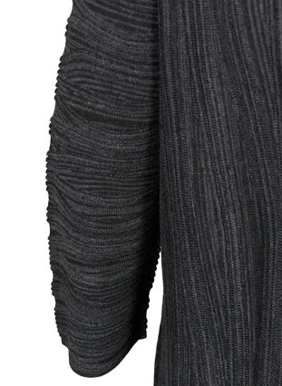 Langermet strikkekjole, Dark Grey Melange, Packshot image number 3