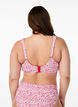Blomstret bikinioverdel med avtakbar polstring, Rosa, Model image number 1