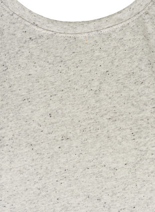 Melert T-skjorte i bomull , Light Grey Melange, Packshot image number 2