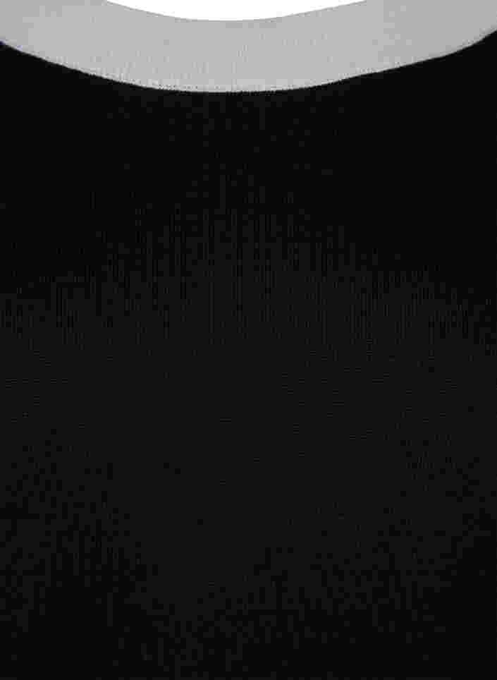 Strikkegenser med colorblock, Black Comb., Packshot image number 2