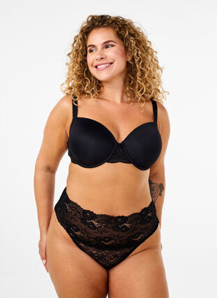 Zizzi 2-pk g-streng truse, Black, Model image number 0