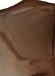 Mesh topp med korte ermer og rund hals, Brun, Packshot image number 2