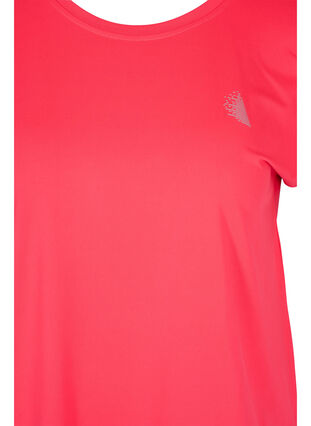 Ensfarget t-skjorte til trening, Diva Pink, Packshot image number 2
