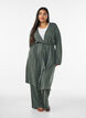 Lang jersey cardigan med knytebelte, Gr&oslash;nn, Model image number 0