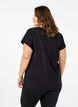 Ensfarget t-skjorte til trening, Svart, Model image number 2