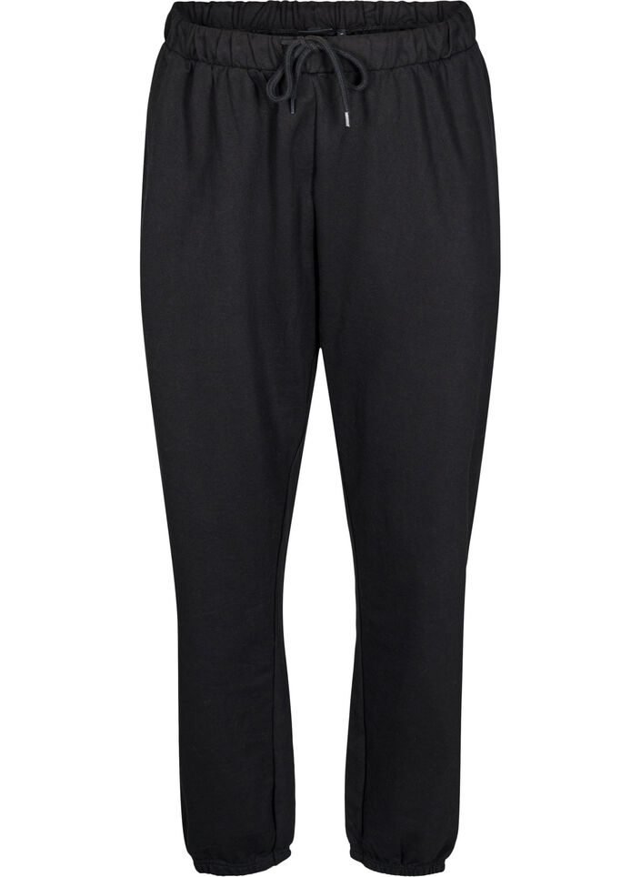 Joggebukser med lommer, Svart, Packshot image number 0