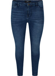 Kampanjevare - Cropped Amy jeans med splitt, Blue denim