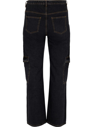 Cargo-jeans med rett passform, Black Stone, Packshot image number 1