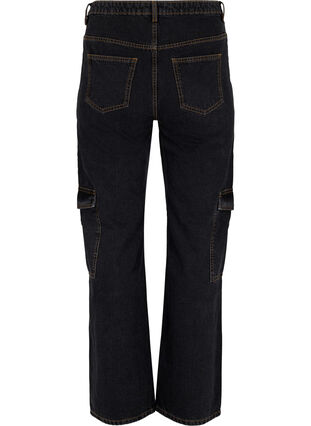 Cargo-jeans med rett passform, Black Stone, Packshot image number 1