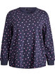 Nattbluse med et trykk, Bl&aring;, Packshot image number 0