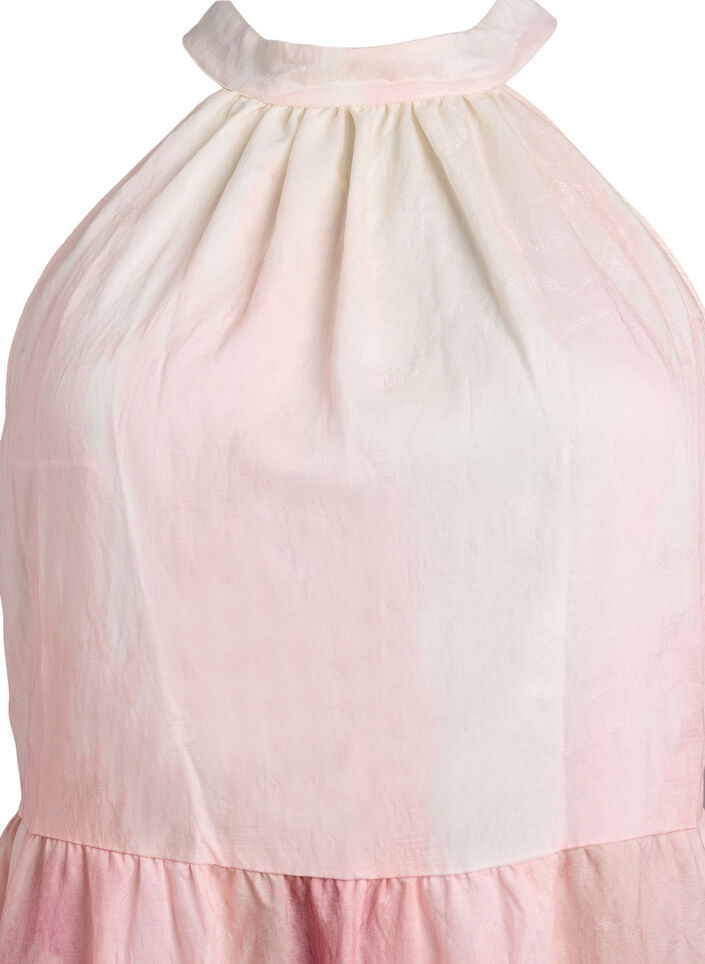 Midikjole med halterneck, Rosa, Packshot image number 2