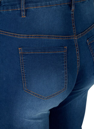 Ellen bootcut jeans med høyt liv, Blue denim, Packshot image number 3