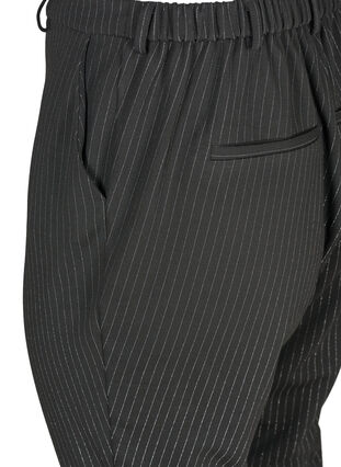 Cropped maddison bukser med striper, Black w lurex, Packshot image number 3