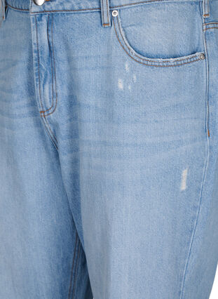 Mille mom fit-jeans med revner, Light Blue, Packshot image number 2