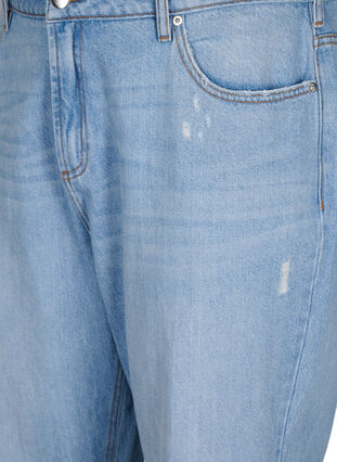 Zizzi Mille mom fit-jeans med revner, Light Blue, Packshot image number 2