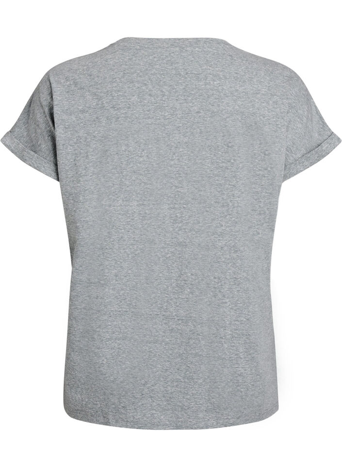 Melert T-skjorte med korte ermer, Grønn, Packshot image number 1