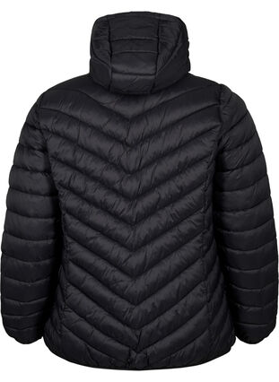 Lettvektsjakke med hette, Black, Packshot image number 1