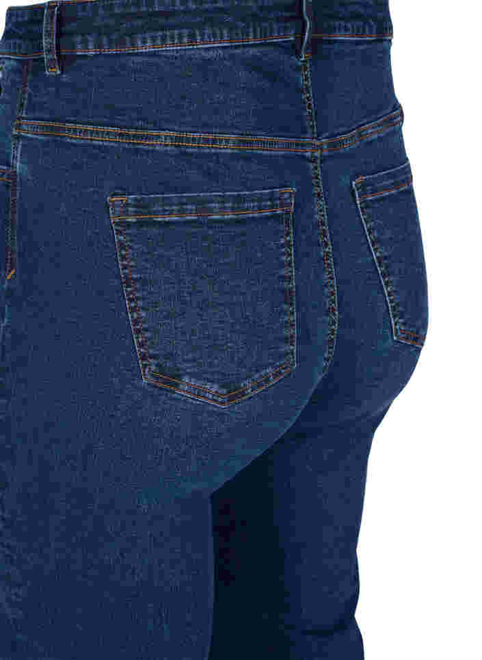 Regular fit Megan jeans med ekstra høyt liv, Blue denim, Packshot image number 3