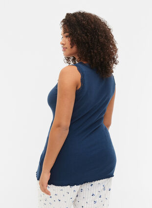 Topp med blondekant, Insignia Blue, Model image number 1