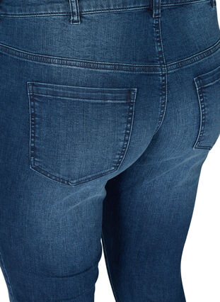 Sanna jeans med glidelåsdetaljer, Blue denim, Packshot image number 3