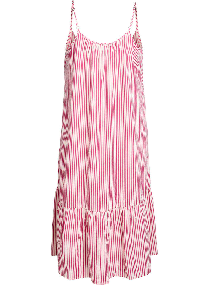 Sommerkjole med striper og A-form, Rosa, Packshot image number 1